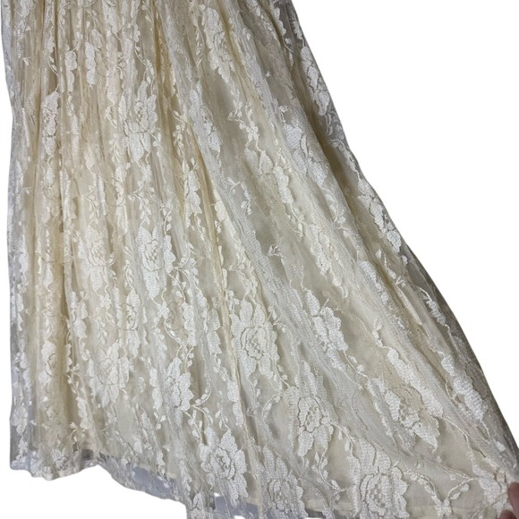Vintage Phool Womens Sheer Lace Midi Skirt Sz L Coquette Fairy Festival Cottage - Picture 2 of 8